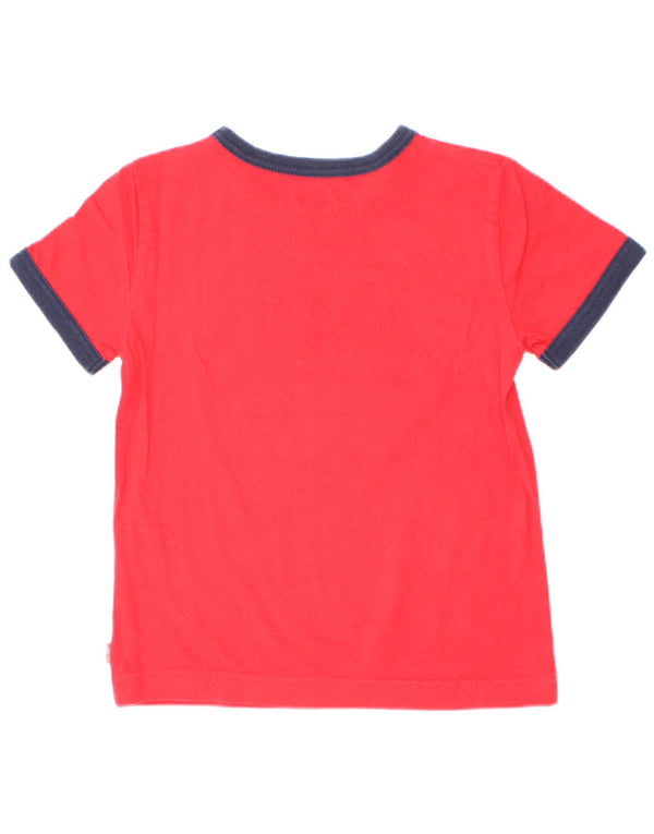 Levi's Boys Graphic T-Shirt Top 3-4 Years Red Colourblock