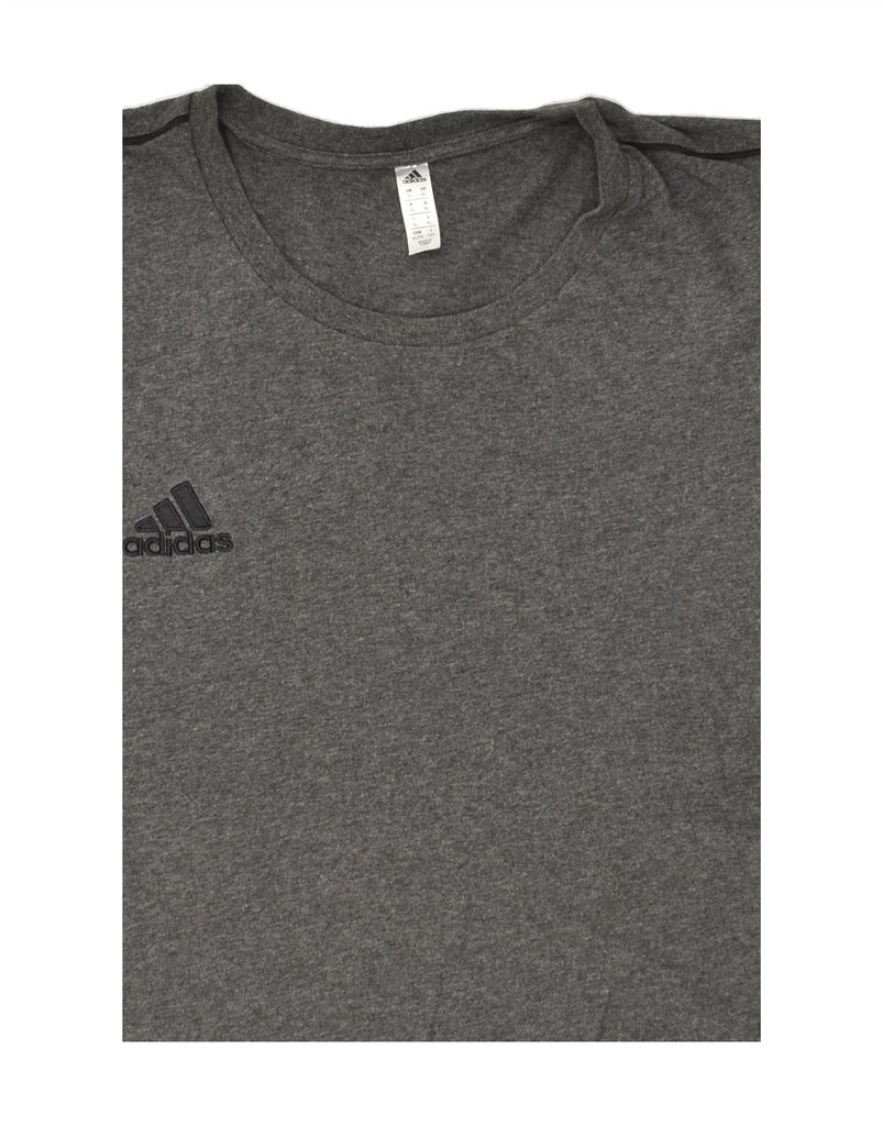 ADIDAS Mens T-Shirt Top XL Grey Flecked Cotton | Vintage Adidas | Thrift | Second-Hand Adidas | Used Clothing | Messina Hembry 