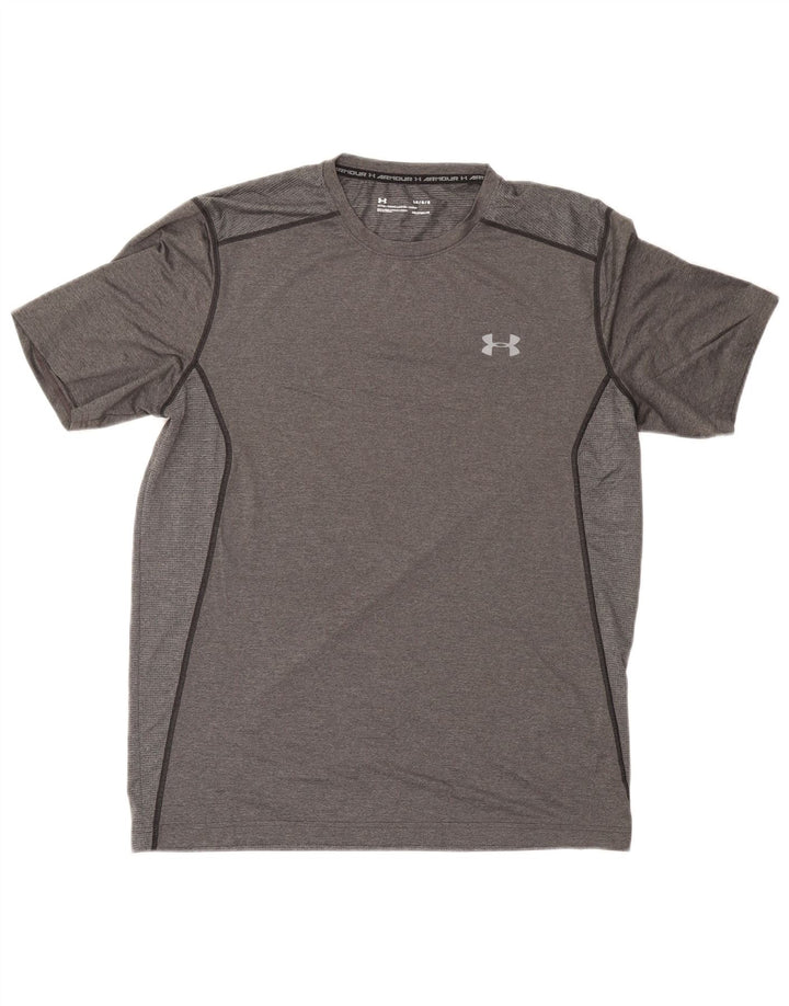 Under Armour Mens T-Shirt Top Large Grey Polyester Sports