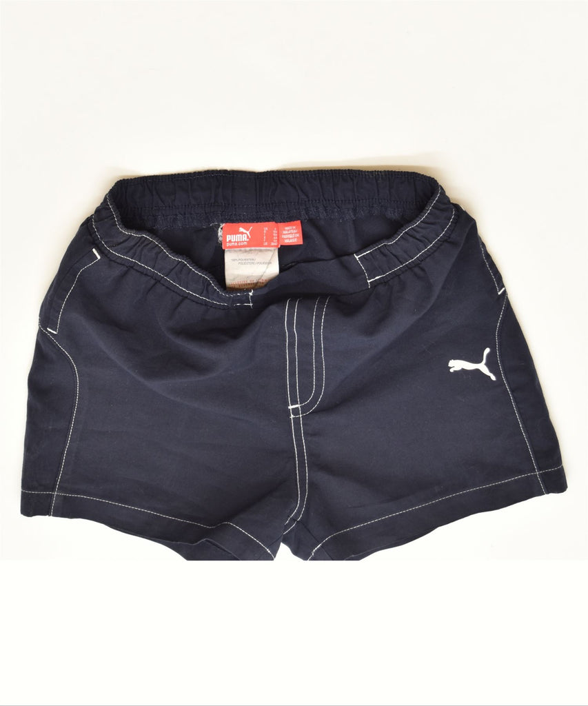 PUMA Boys Sport Shorts 3-4 Years Navy Blue Polyester Sports | Vintage | Thrift | Second-Hand | Used Clothing | Messina Hembry 