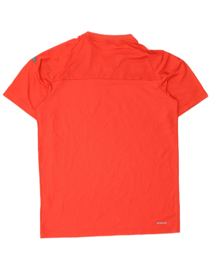 Adidas Mens Climacool T-Shirt Top Medium Red Colourblock Polyester