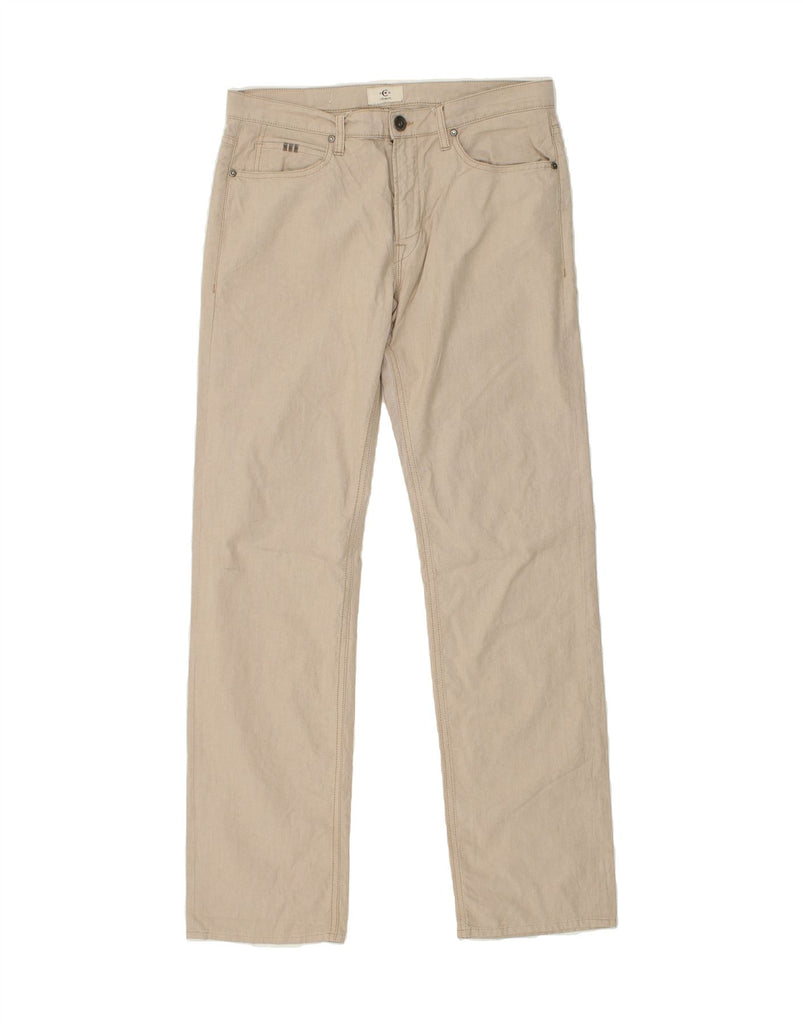 CERRUTI 1881 Mens Straight Casual Trousers W34 L34  Beige Cotton | Vintage Cerruti 1881 | Thrift | Second-Hand Cerruti 1881 | Used Clothing | Messina Hembry 