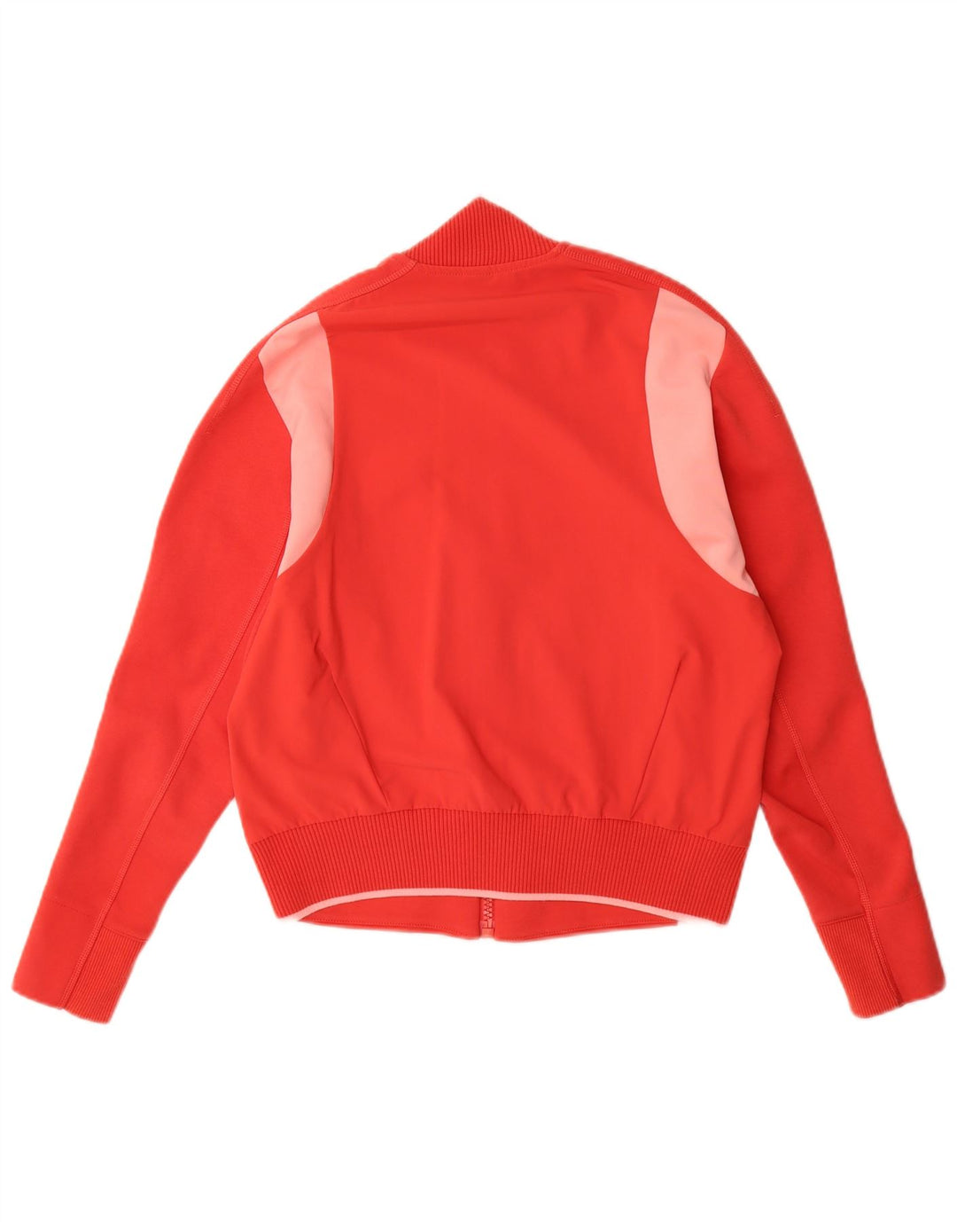 ADIDAS Womens Tracksuit Top Jacket UK 8/10 Small Red Colourblock Nylon