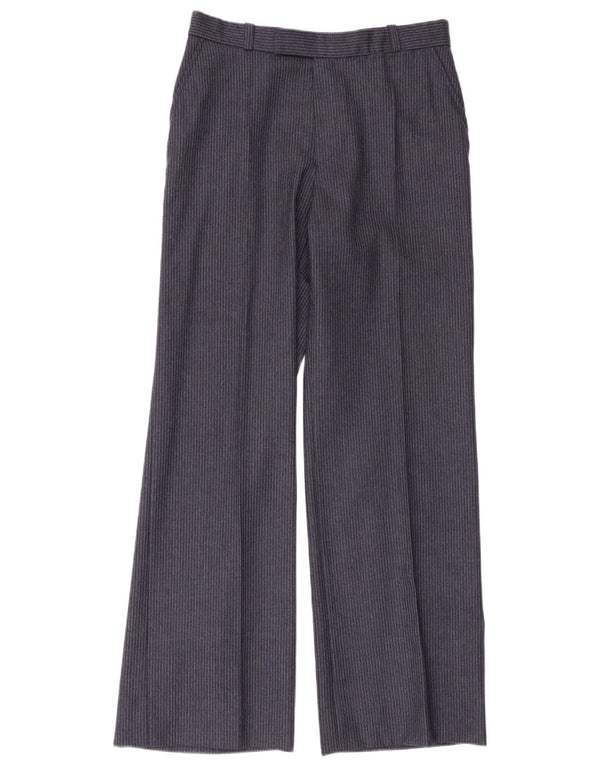 Pierre Cardin Mens Bootcut Casual Trousers W30 L32 Navy Blue Pinstripe