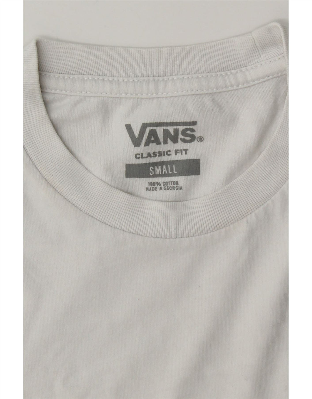 VANS Womens Classic Fit T-Shirt Top UK 10 Small White Cotton