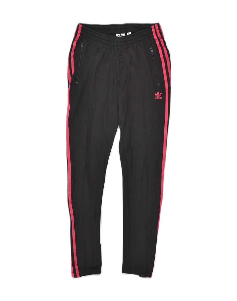 ADIDAS Womens Tracksuit Trousers UK 8 Small Black Cotton | Vintage Adidas | Thrift | Second-Hand Adidas | Used Clothing | Messina Hembry 