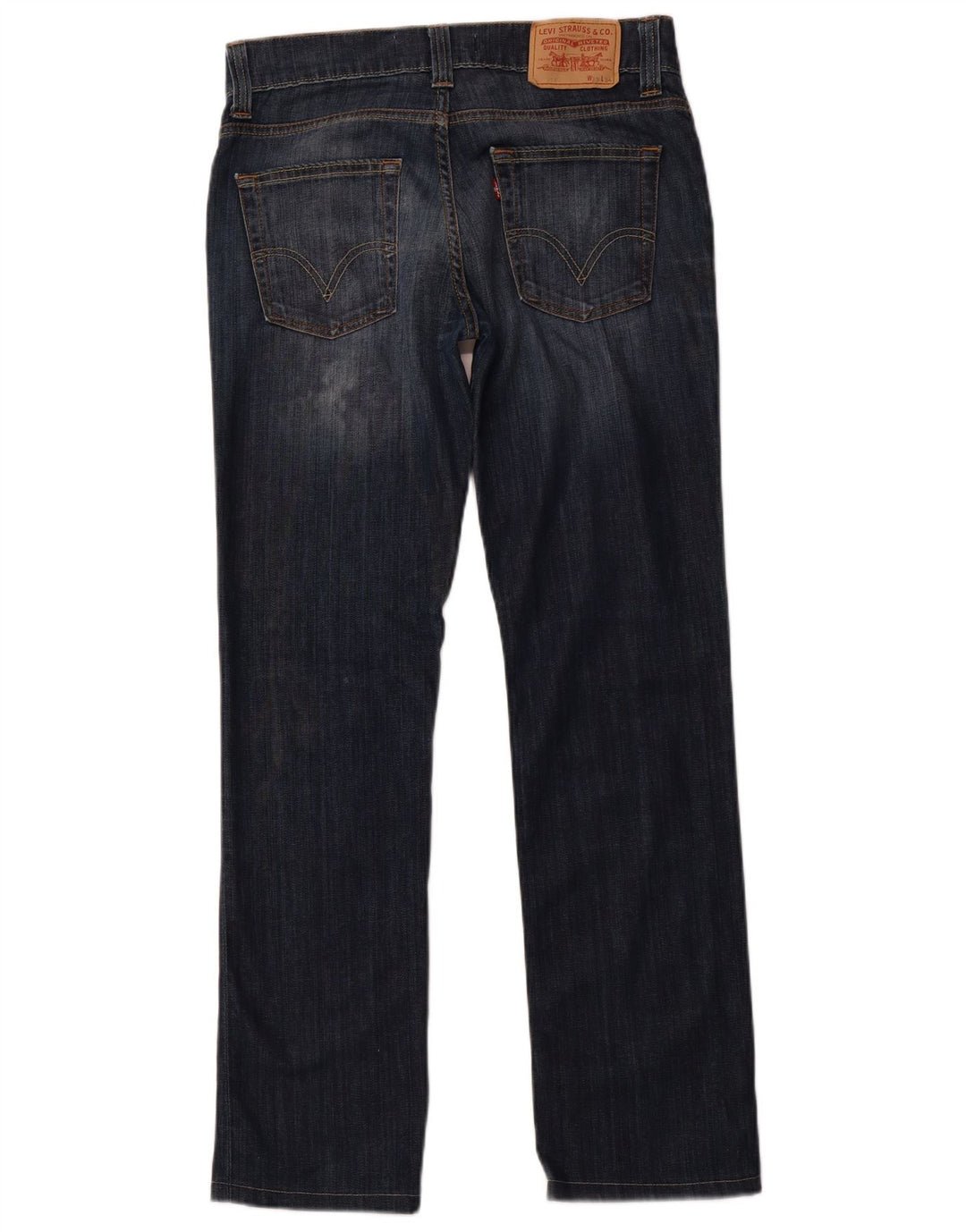 LEVI'S Womens Slim Jeans W33 L31 Navy Blue Cotton