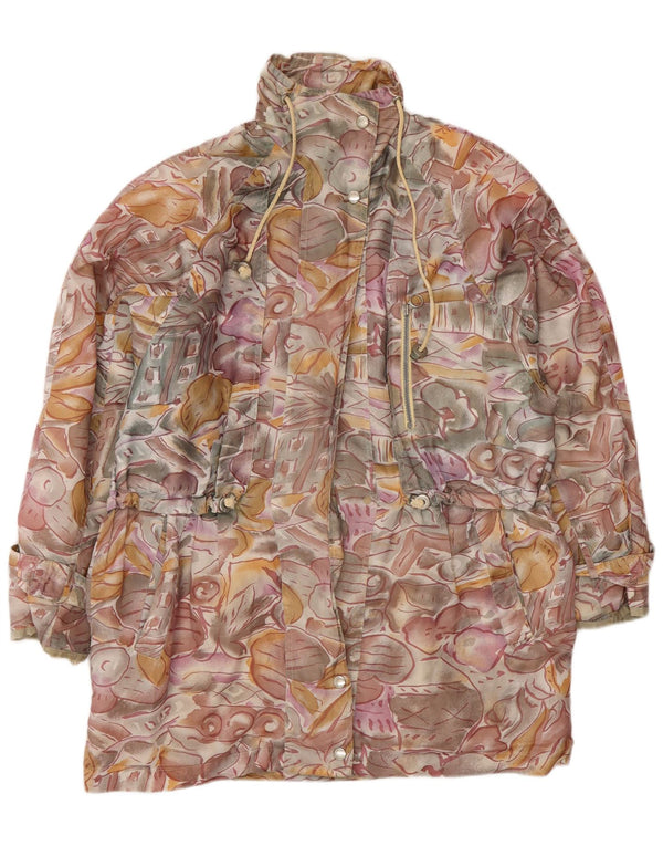 Vintage Womens Windbreaker Jacket UK 20 2XL Multicoloured Floral