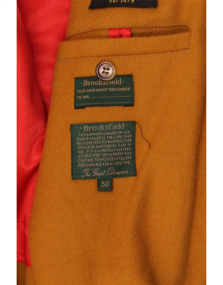 Brooksfield Mens Overcoat IT 50 Large Brown Colourblock
