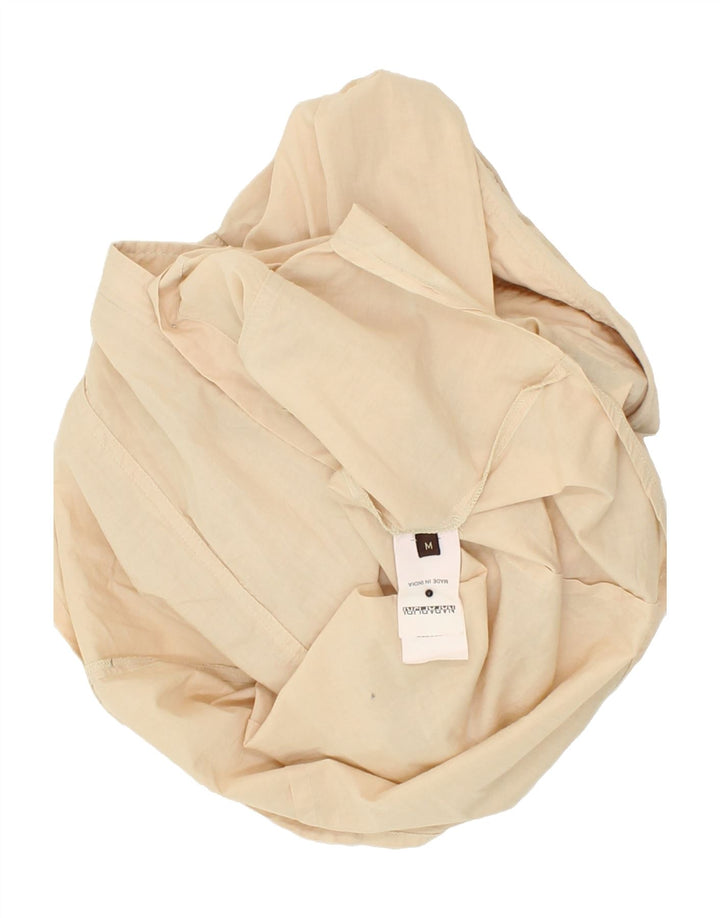 NAPAPIJRI Womens Graphic Shirt UK 14 Medium Beige Cotton Vintage Napapijri and Second-Hand Napapijri from Messina Hembry 