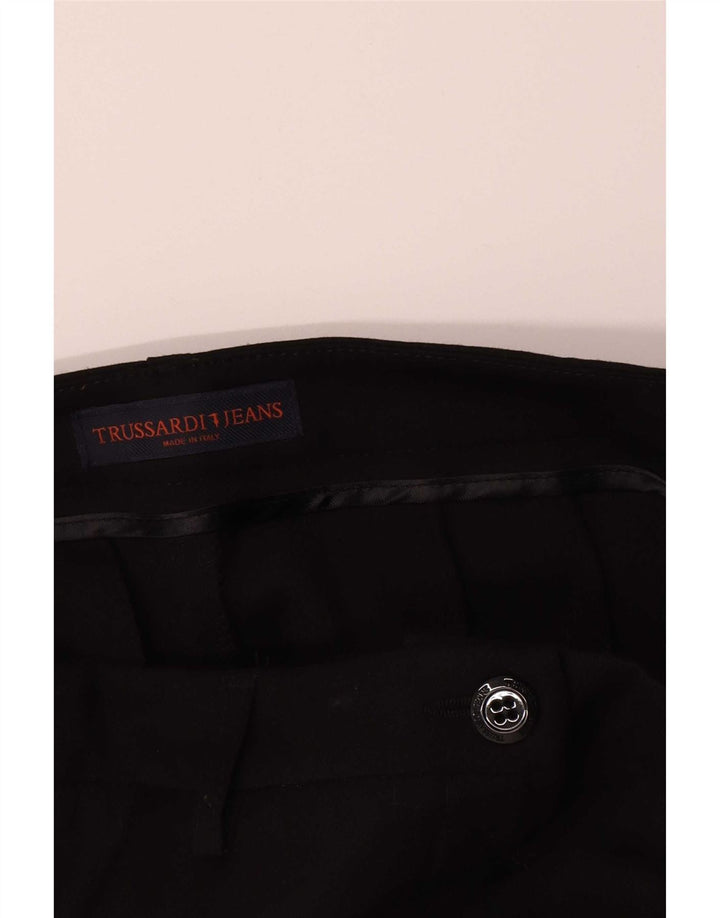 Trussardi Womens Straight Casual Trousers W32 L25 Black