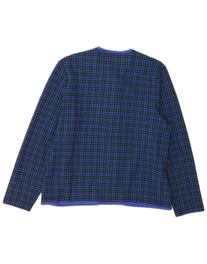 RICHARD STUMP Womens 5 Button Blazer Jacket UK 16 Large  Blue Check