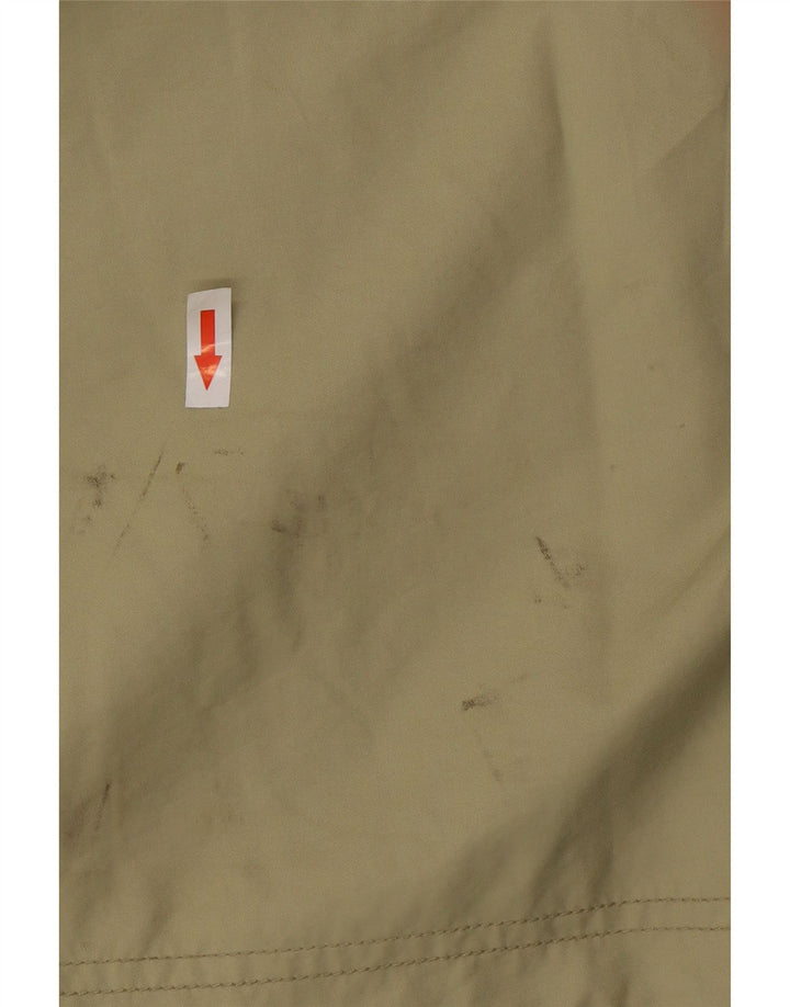 CAT Mens Hooded Anorak Jacket UK 40 Large Khaki Cotton
