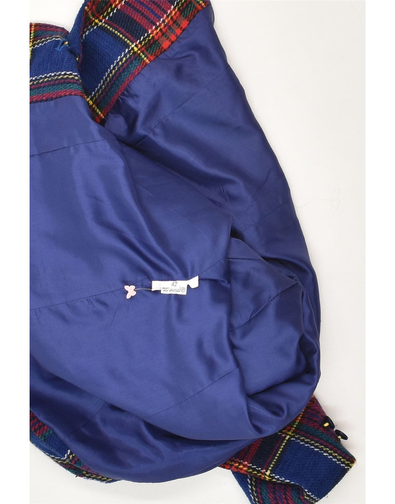VINTAGE Womens Blazer Jacket EU 42 Large Navy Blue Check | Vintage Vintage | Thrift | Second-Hand Vintage | Used Clothing | Messina Hembry 