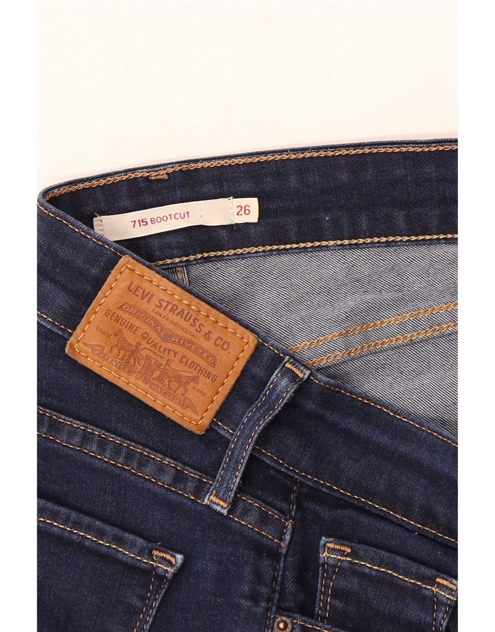 Levi's Womens 715 Bootcut Jeans W26 L29 Navy Blue