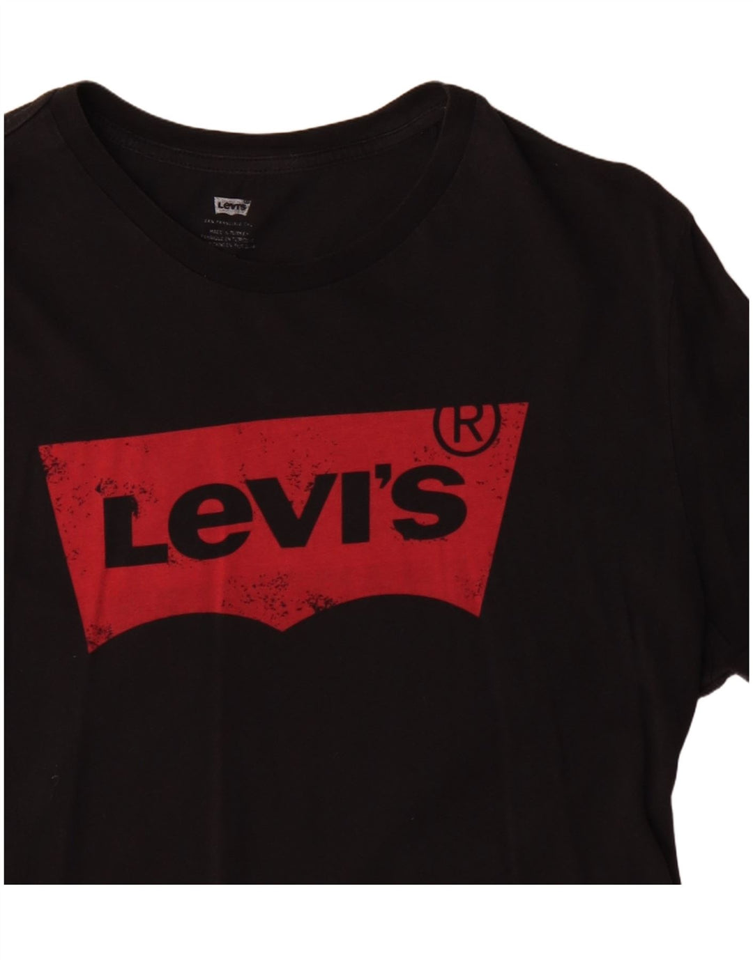 Levi's Mens Graphic T-Shirt Top Large Black Cotton