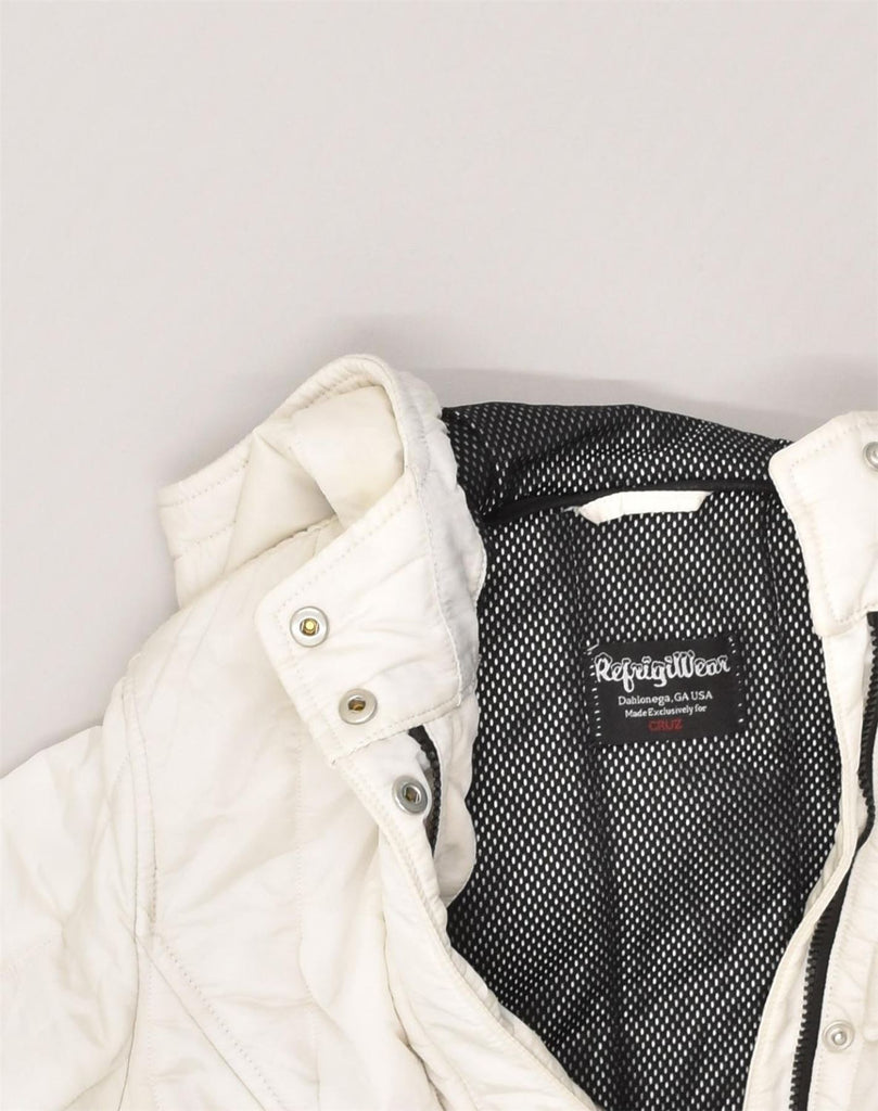 REFRIGIWEAR Girls Padded Jacket 14-15 Years Off White Polyacrylic | Vintage Refrigiwear | Thrift | Second-Hand Refrigiwear | Used Clothing | Messina Hembry 