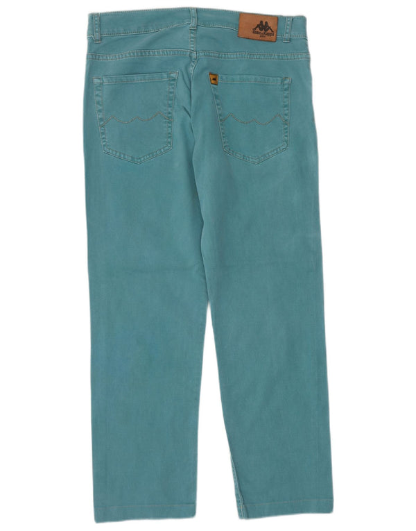 Kappa Womens Perfect Fit Straight Casual Trousers W31 L27 Blue Cotton