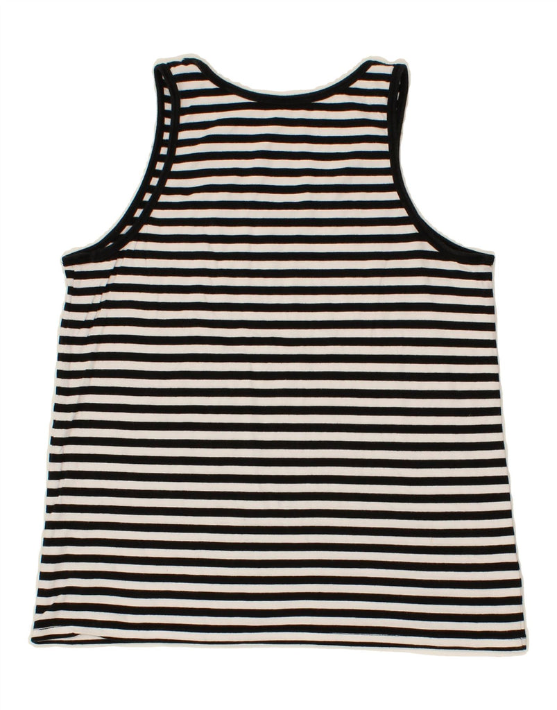 LEVI'S Womens Vest Top UK 10 Small Black Striped Vintage Levi's and Second-Hand Levi's from Messina Hembry 