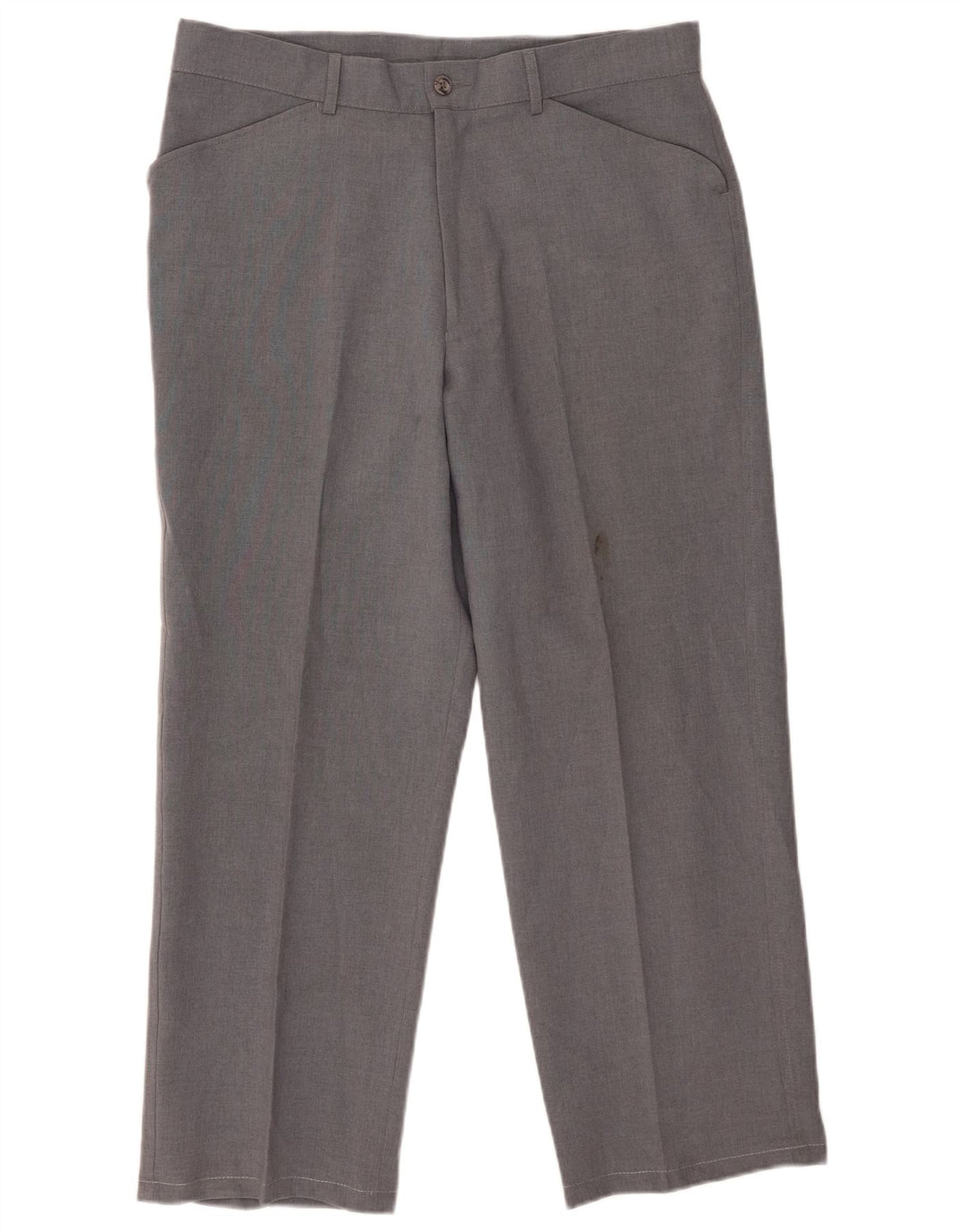 Farah Mens Straight Casual Trousers W34 L27 Grey Polyester