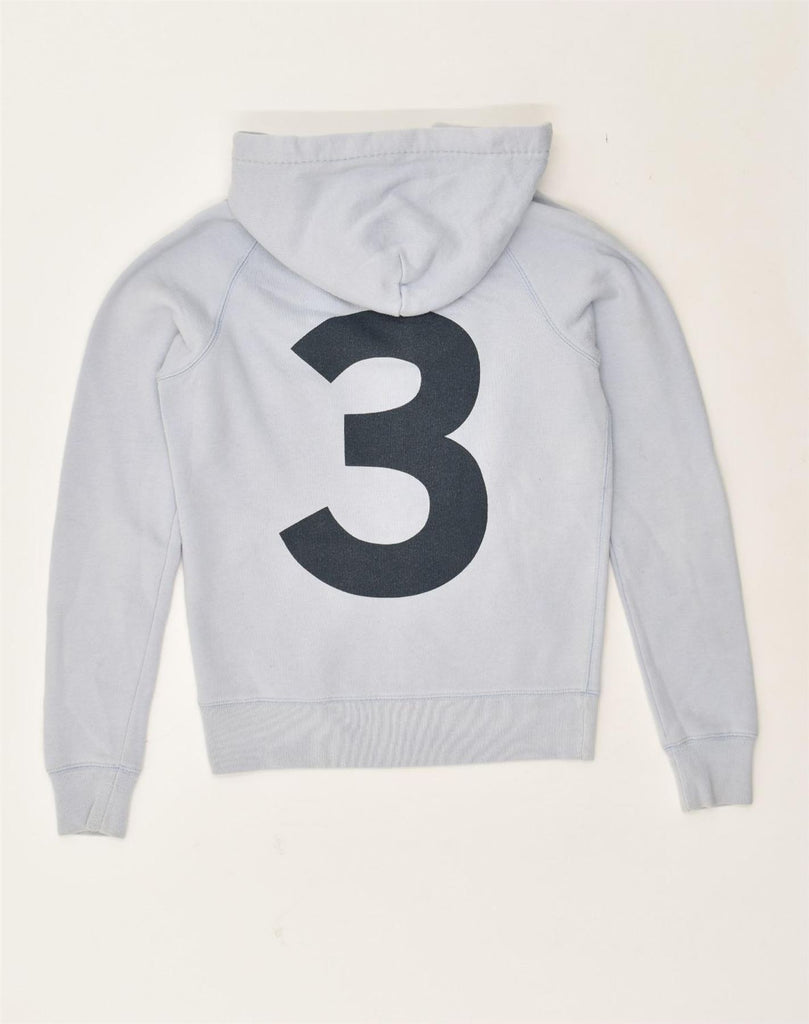 JACK WILLS Womens Graphic Zip Hoodie Sweater UK 10 Small Grey Cotton | Vintage Jack Wills | Thrift | Second-Hand Jack Wills | Used Clothing | Messina Hembry 