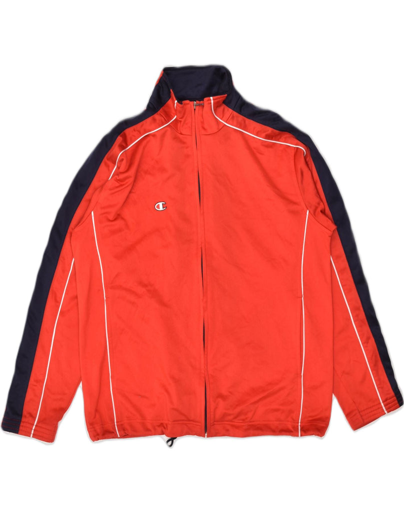 CHAMPION Mens Tracksuit Top Jacket Small Red Polyester | Vintage Champion | Thrift | Second-Hand Champion | Used Clothing | Messina Hembry 
