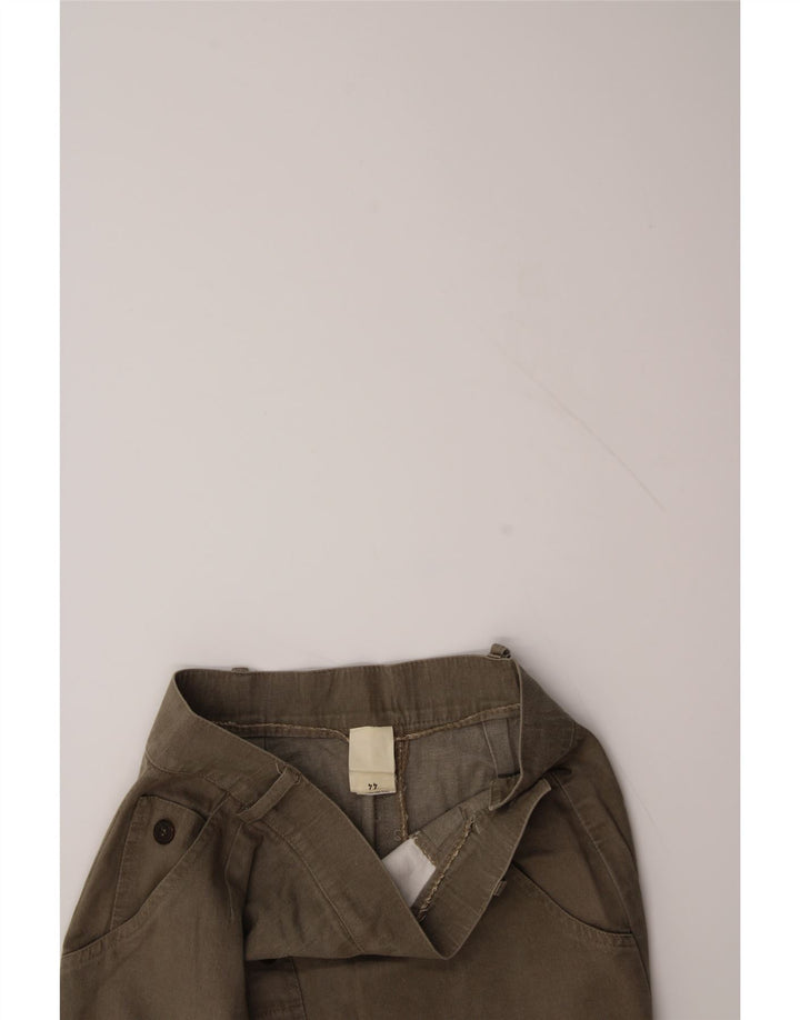 VINTAGE Womens Pencil Skirt IT 44 Medium W28  Brown Cotton Vintage Vintage and Second-Hand Vintage from Messina Hembry 
