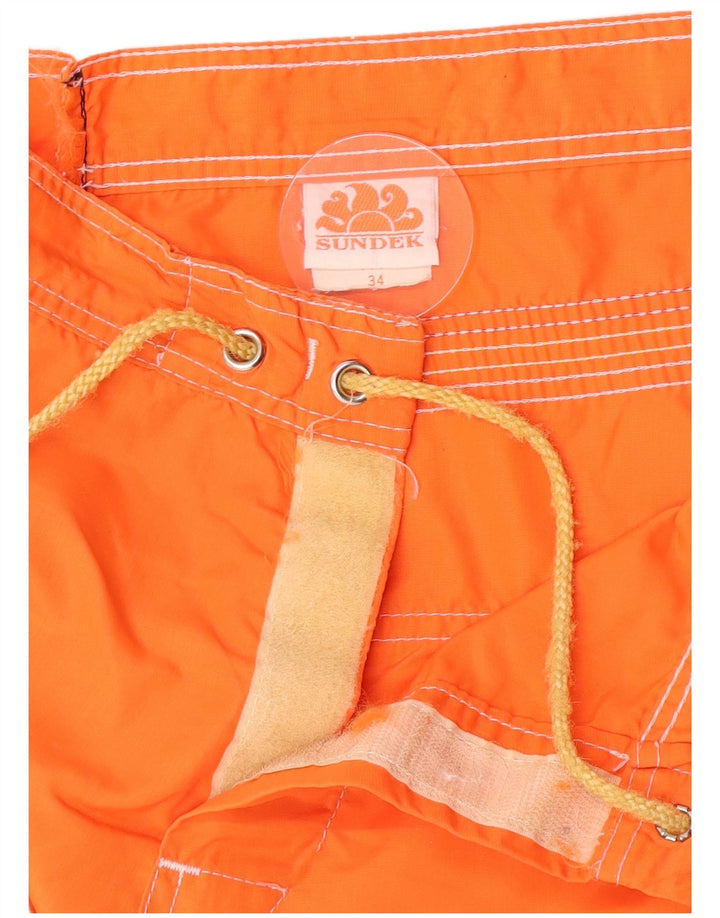 Sundek Mens Swimming Shorts Large  Orange Nylon