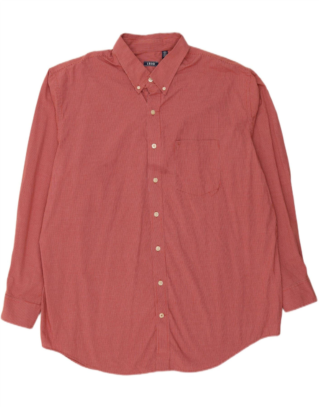 IZOD Mens Tall Shirt 2XL Red Check Cotton Vintage Izod and Second-Hand Izod from Messina Hembry 
