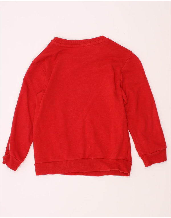 Adidas Girls Sweatshirt Jumper 3-4 Years Red Cotton