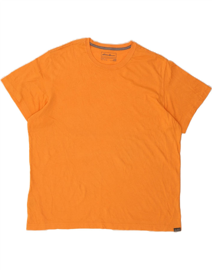EDDIE BAUER Mens T-Shirt Top XL Orange Cotton Vintage Eddie Bauer and Second-Hand Eddie Bauer from Messina Hembry 