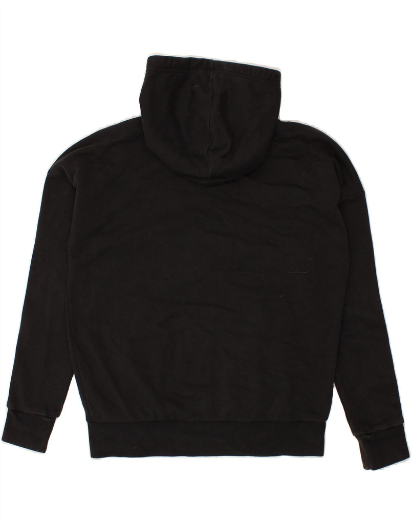 ADIDAS Womens Zip Hoodie Sweater UK 18 XL Black | Vintage Adidas | Thrift | Second-Hand Adidas | Used Clothing | Messina Hembry 