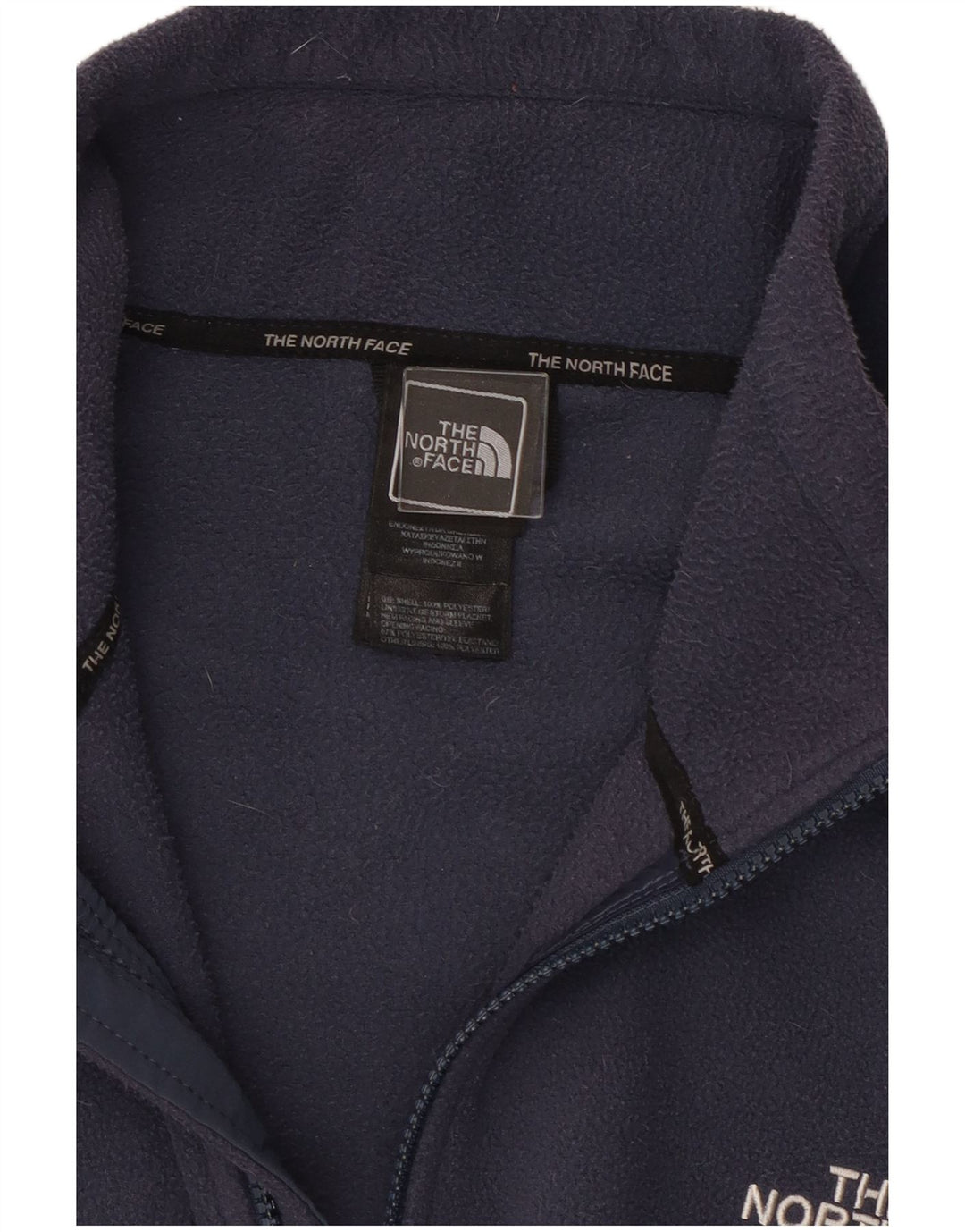 The North Face Mens Liner Fleece Jacket UK 40 Large Navy Blue Polyester