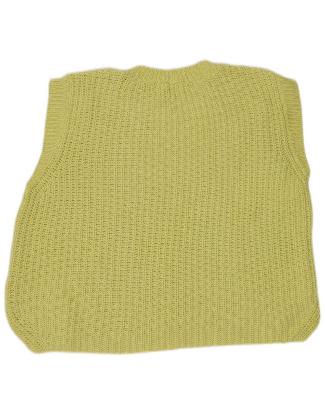 Zara Womens Oversized Vest Tank Top UK 10 Small Yellow Cotton