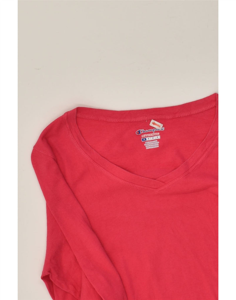 CHAMPION Womens Top Long Sleeve UK 14 Medium Red Cotton | Vintage Champion | Thrift | Second-Hand Champion | Used Clothing | Messina Hembry 