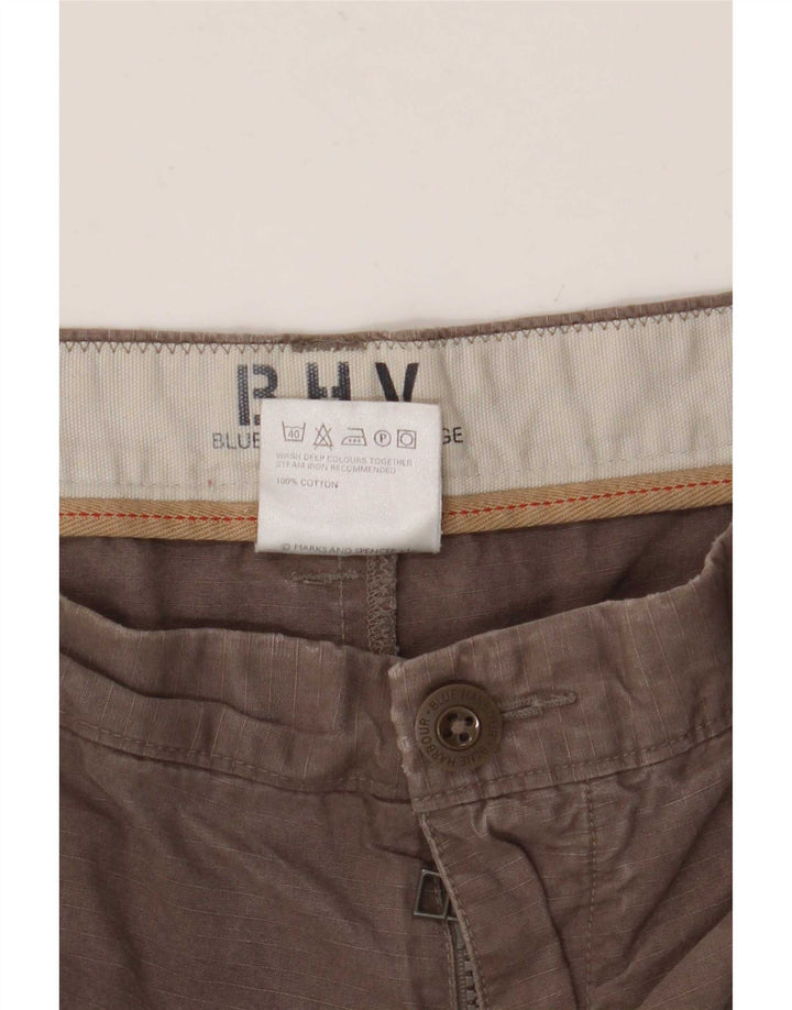 Marks & Spencer Mens Blue Harbour Straight Chino Trousers W40 L27 Grey
