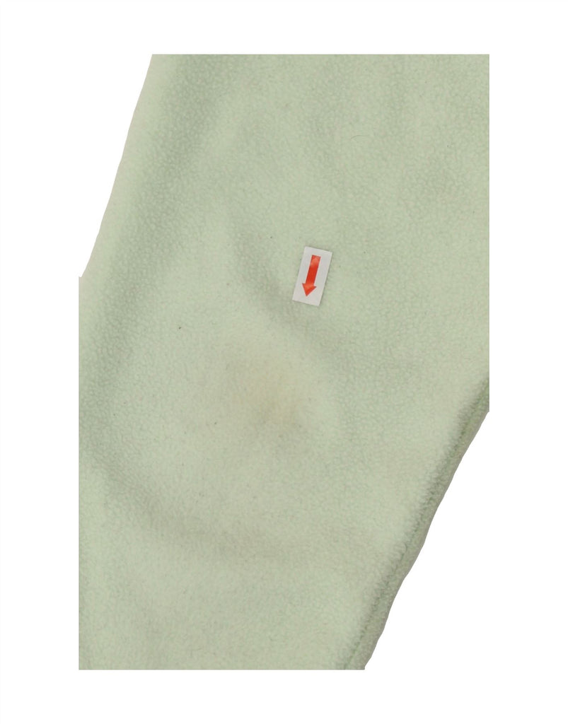 JACK WOLFSKIN Womens Graphic Zip Neck Fleece Jumper UK 12 Medium Green Vintage Jack Wolfskin and Second-Hand Jack Wolfskin from Messina Hembry 