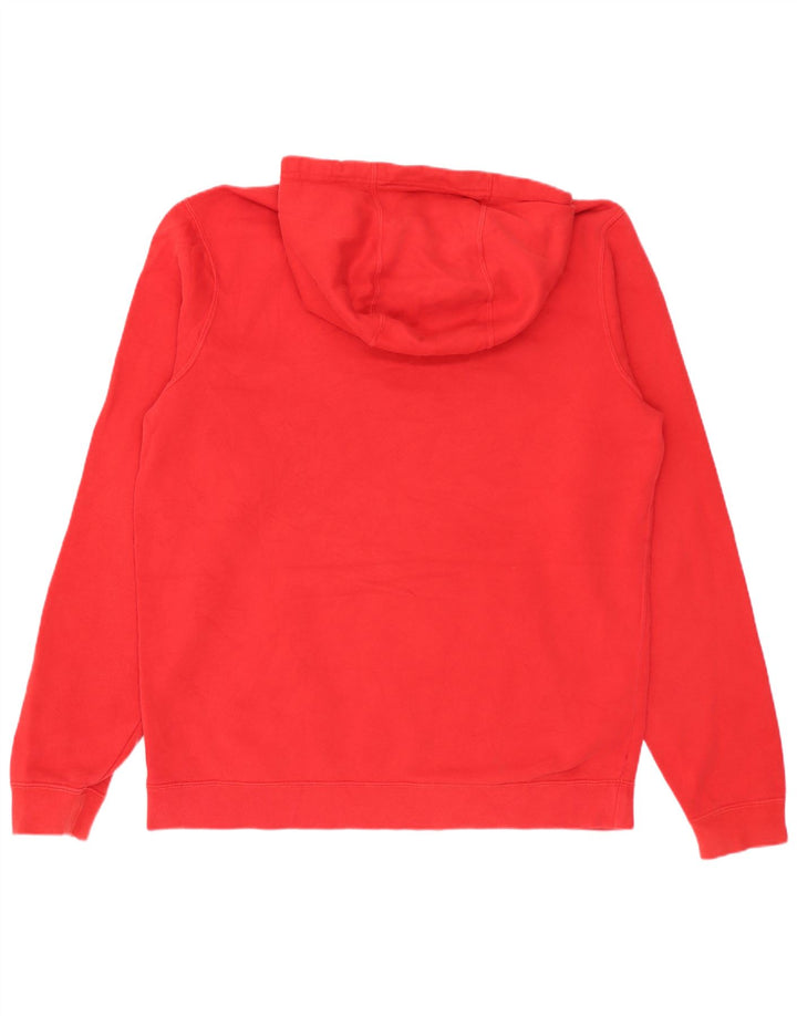 Nike Mens Graphic Hoodie Jumper Medium Red Cotton