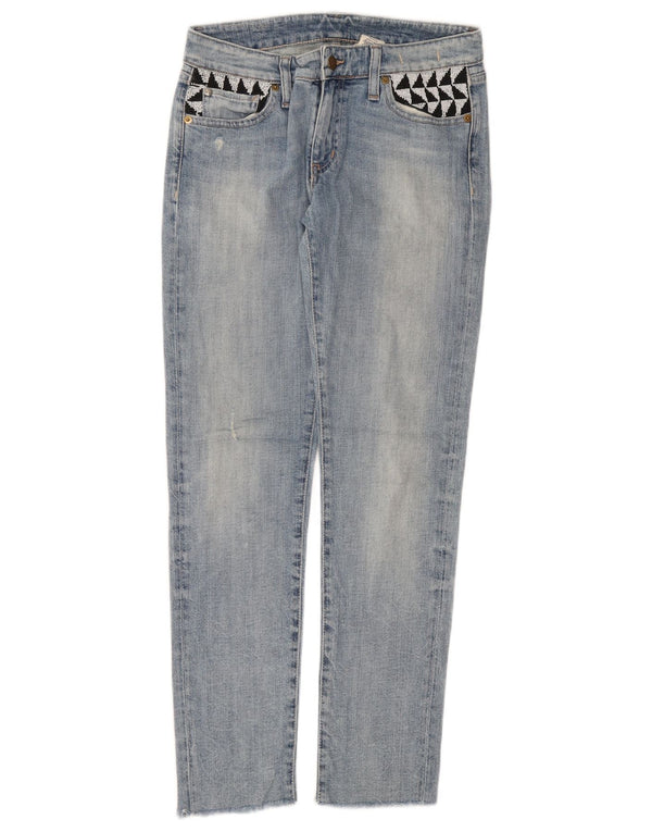 RALPH LAUREN Womens Slim Jeans W27 L28 Blue Cotton