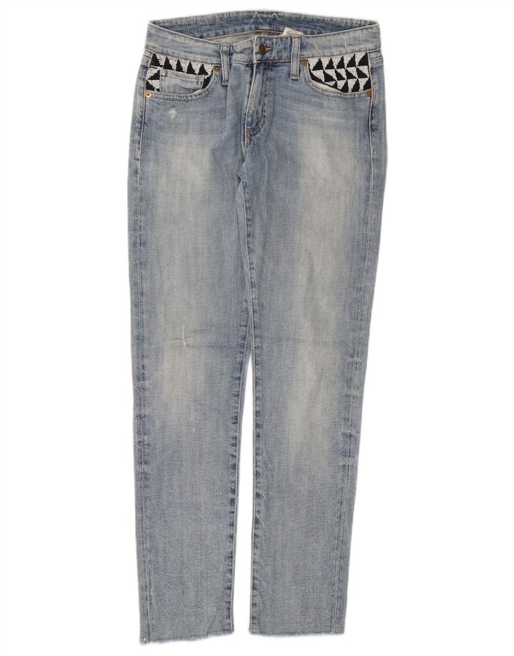 RALPH LAUREN Womens Slim Jeans W27 L28 Blue Cotton