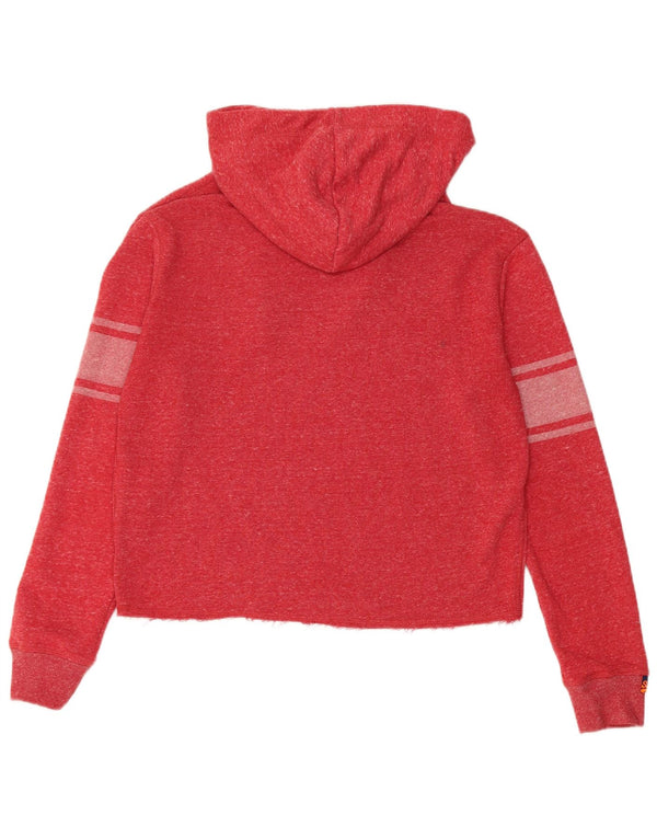 Superdry Womens Osaka Graphic Oversized Hoodie Jumper UK 10 Small Red