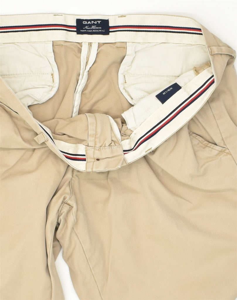 GANT Mens Regular Fit Straight Chino Trousers W36 L30 Beige Cotton | Vintage Gant | Thrift | Second-Hand Gant | Used Clothing | Messina Hembry 