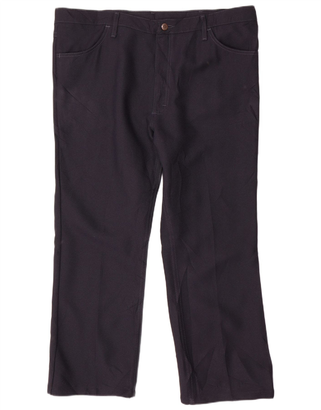 WRANGLER Mens Straight Casual Trousers W40 L27  Navy Blue Polyester