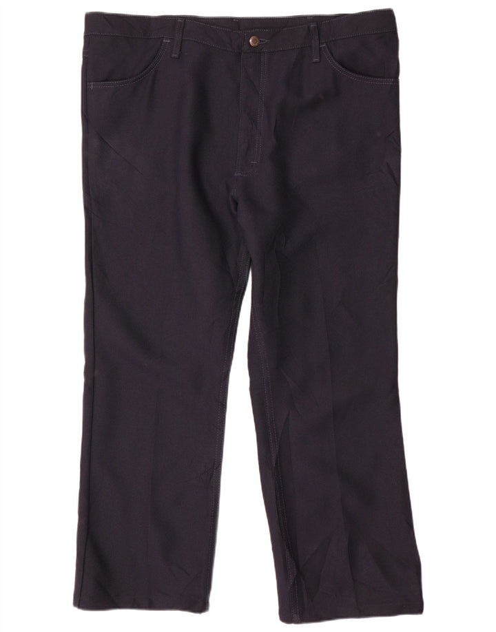 WRANGLER Mens Straight Casual Trousers W40 L27  Navy Blue Polyester