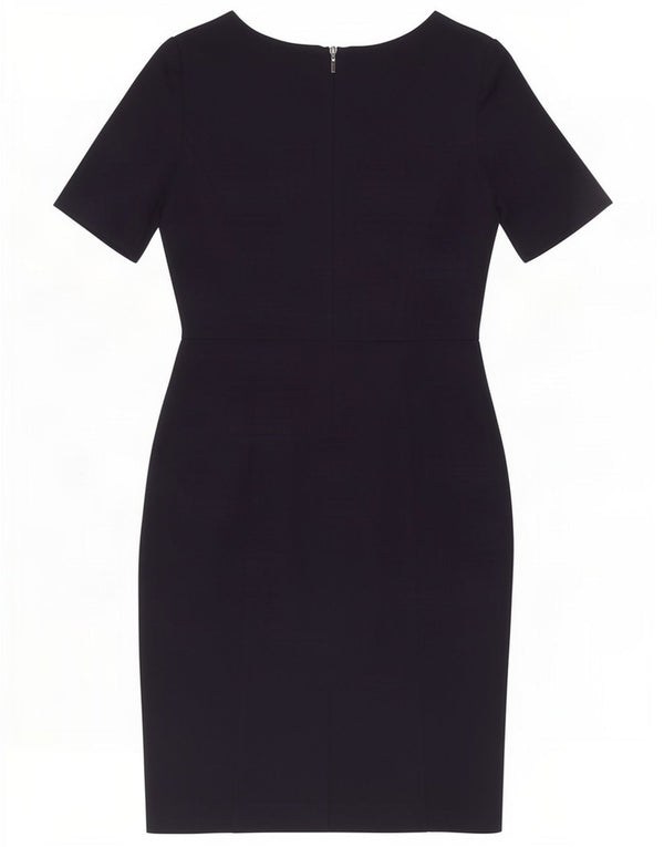 Marks & Spencer Womens Sheath Dress UK 8 Small Navy Blue Polyester