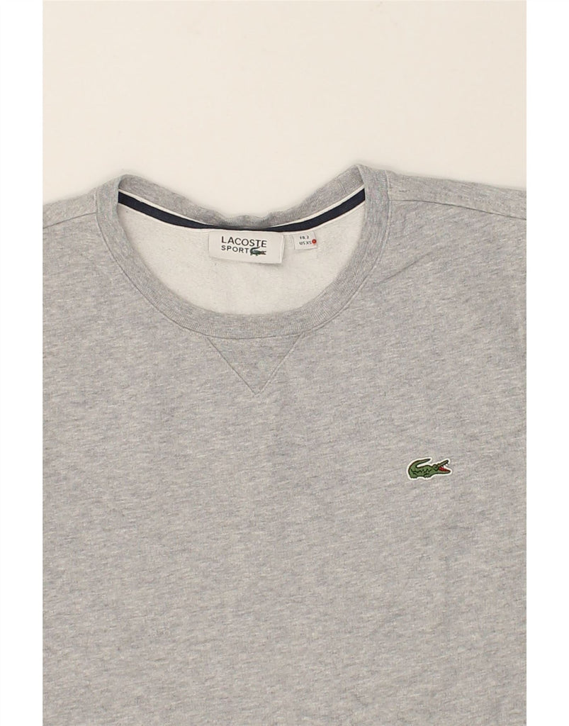 LACOSTE Mens Sweatshirt Jumper XS Grey Flecked Cotton | Vintage Lacoste | Thrift | Second-Hand Lacoste | Used Clothing | Messina Hembry 