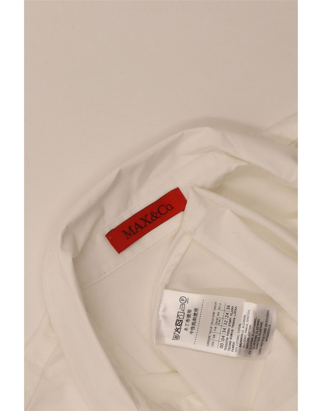 Max & Co. Womens Shirt UK 4 XS White Cotton