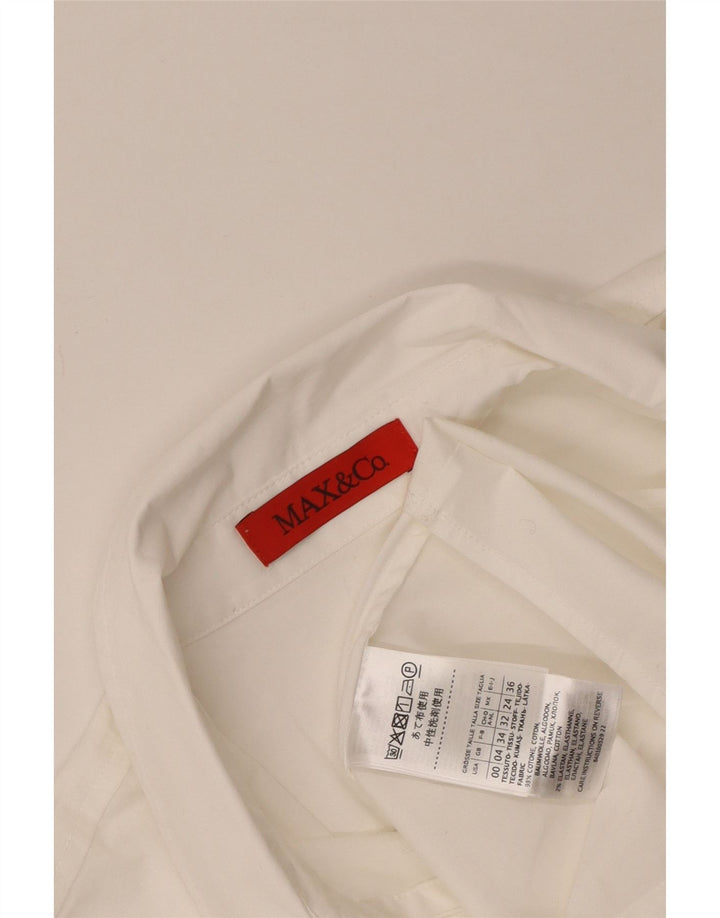 Max & Co. Womens Shirt UK 4 XS White Cotton