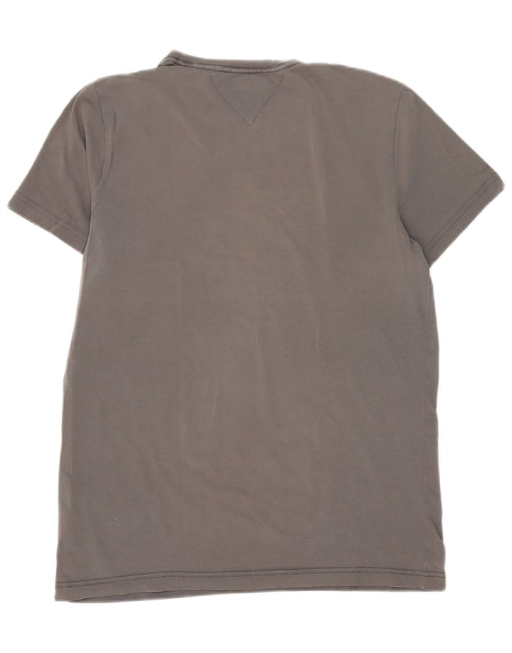 Tommy Hilfiger Mens Slim Fit T-Shirt Top Medium Grey Cotton