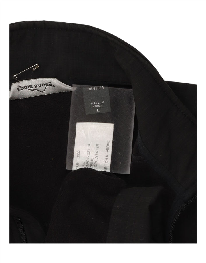 EDDIE BAUER Mens Tracksuit Top Jacket Large Black Polyester Vintage Eddie Bauer and Second-Hand Eddie Bauer from Messina Hembry 